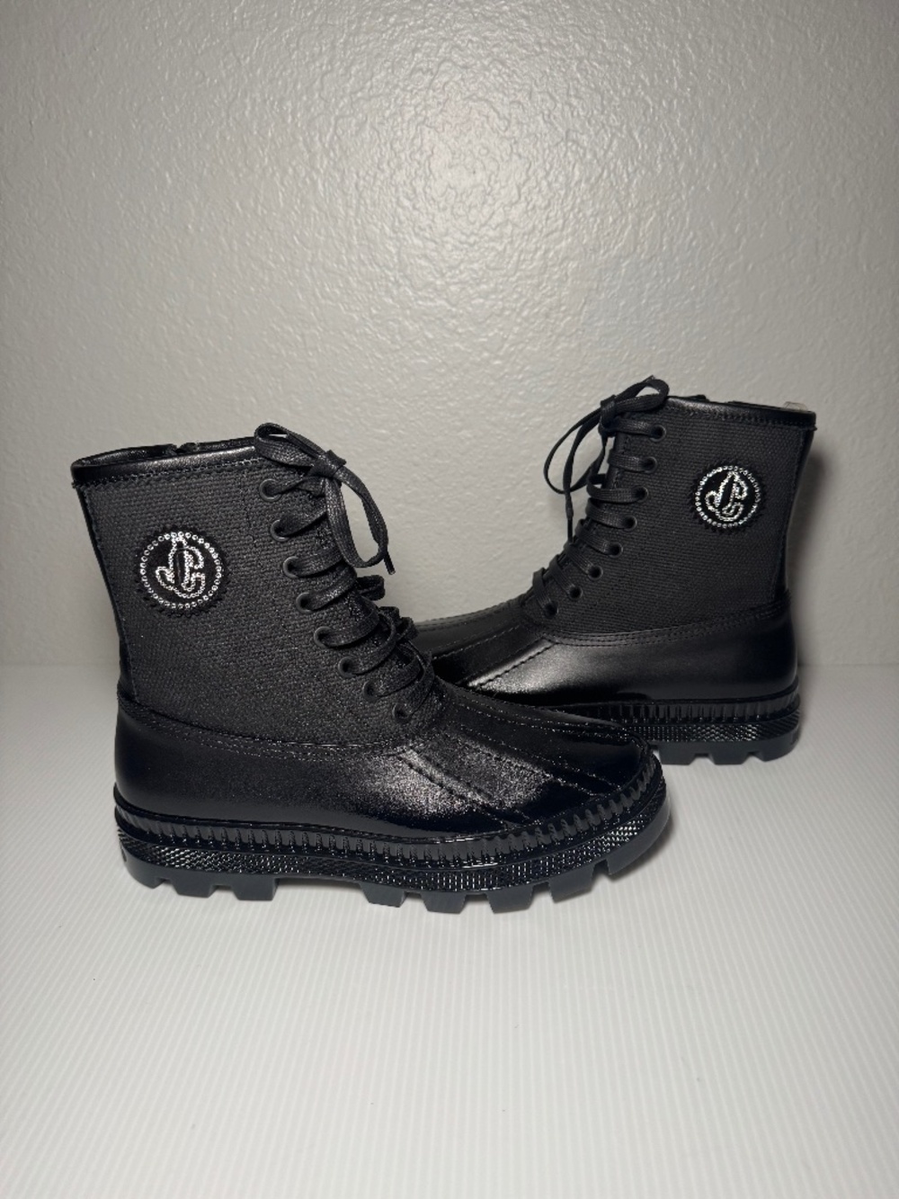 Jimmy Choo Oskar Black Combat Boot 38.5 - Picture 3 of 11